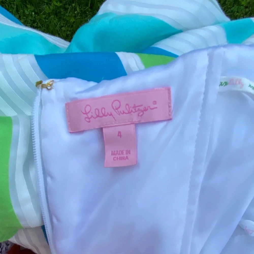 Lilly Pulitzer Jordan Strapless Dress Multi Colored Stripe - Picture 3 of 9